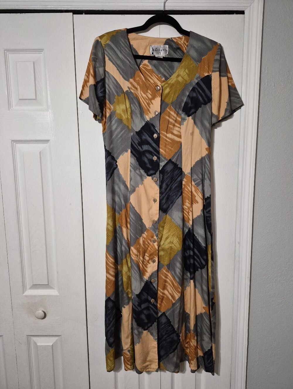 Vintage 80s/90s Liberty by I.C.T. Abstract Maxi Dress